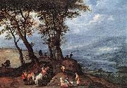 BRUEGHEL, Jan the Elder Going to the Market fdf oil